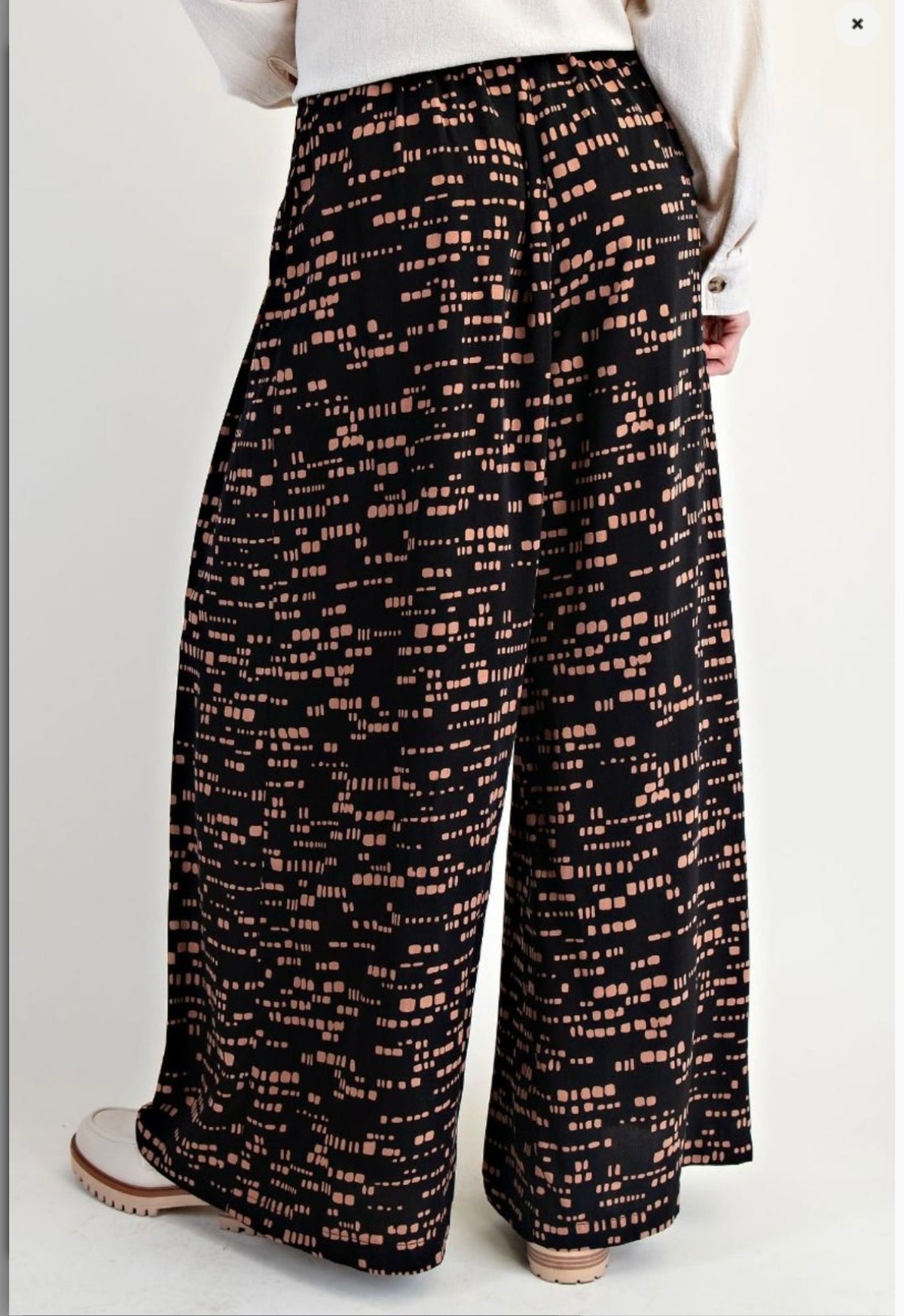 After Hours Abstract Print Palazzo Pants