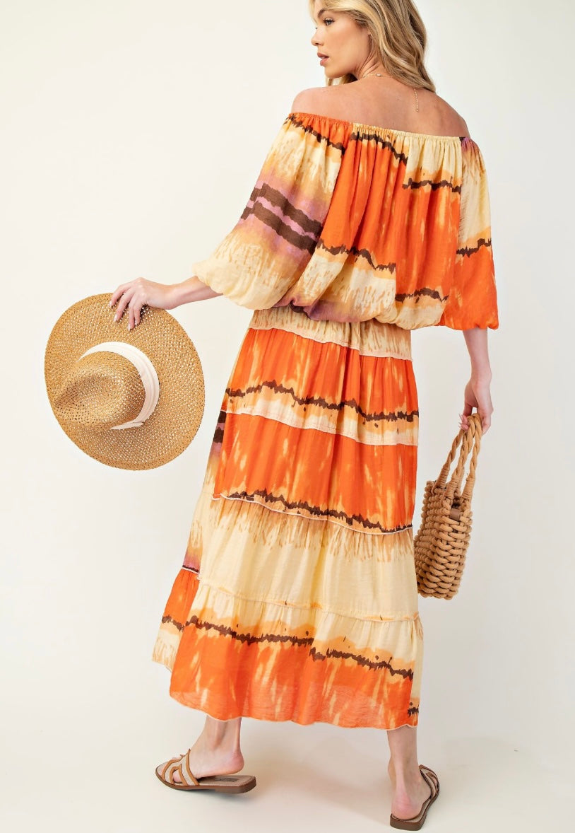 Sunset Sands Off Shoulder Boho Blouse