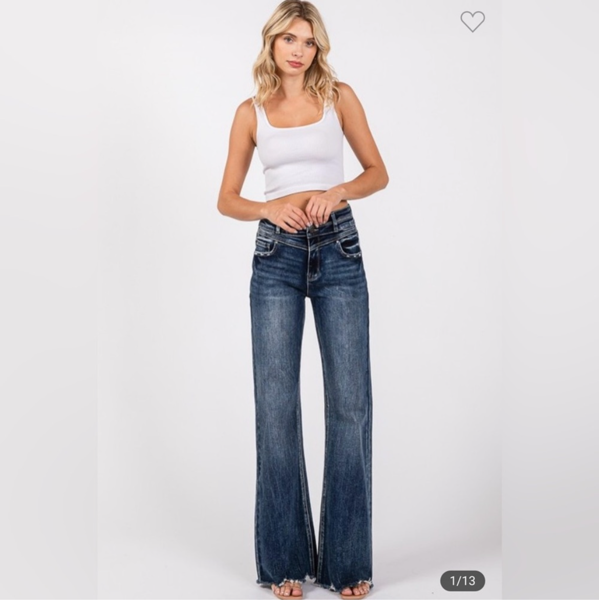 Tessa, wide leg flared jeans