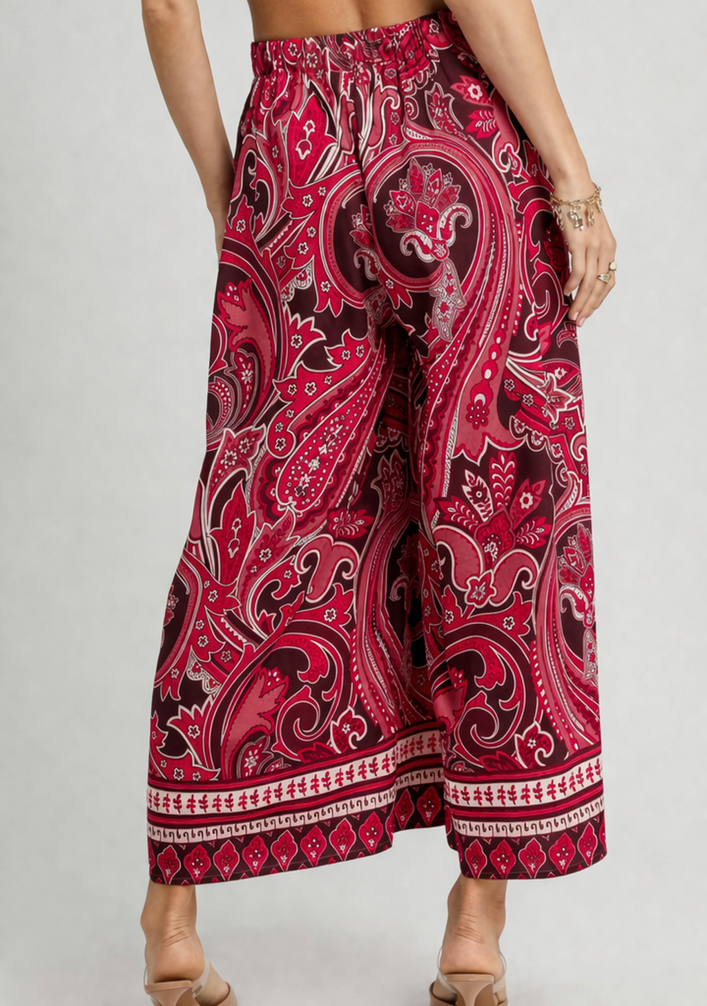 The Scarlet Paisley Palazzo Pants