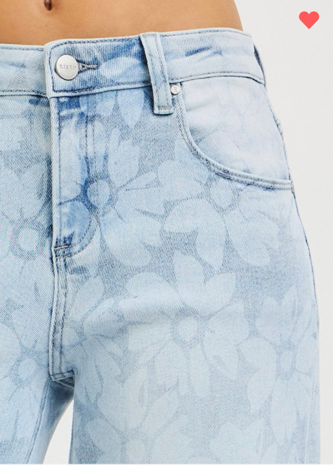 Blue Bloom Wide Leg Floral Denim Jeans β High Rise Statement Spring Jeans