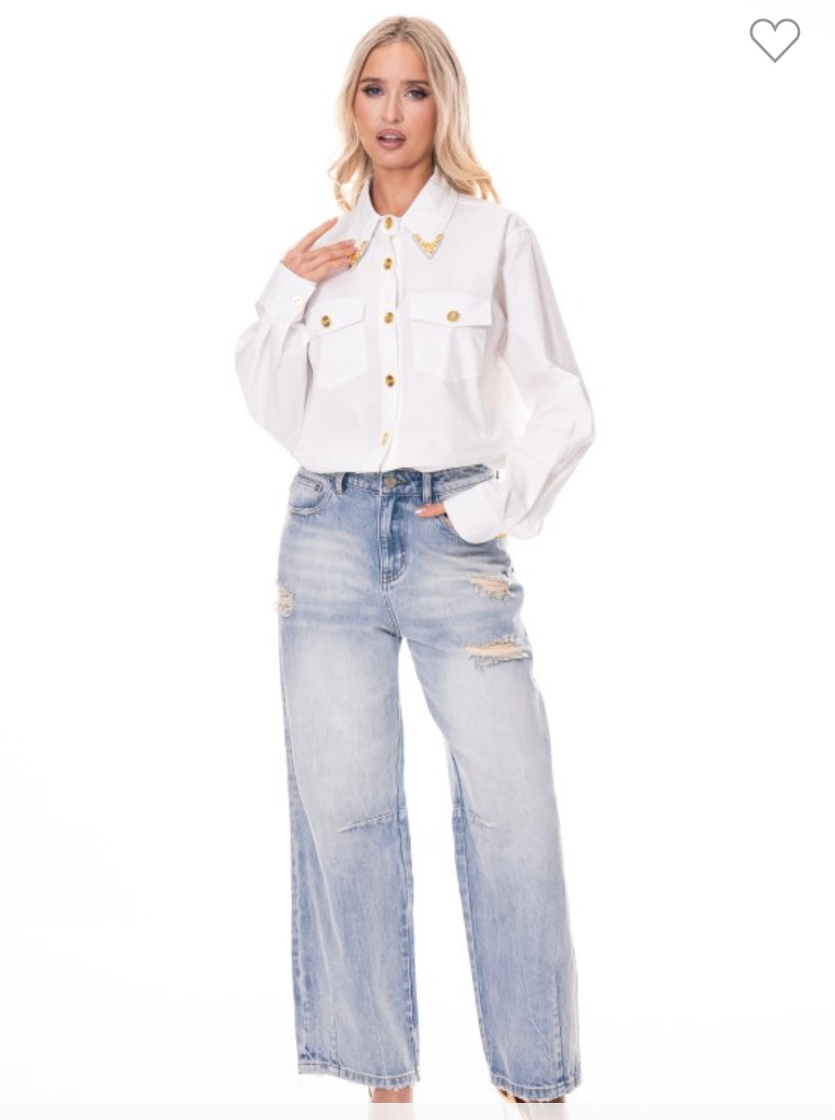 Rive Gauche, Embellished blouse