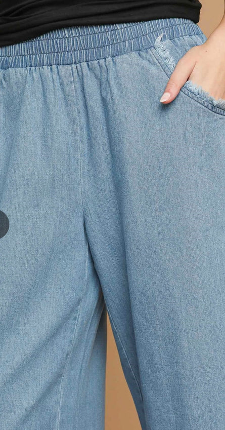 The Easy Days Cropped Wide Leg Denim