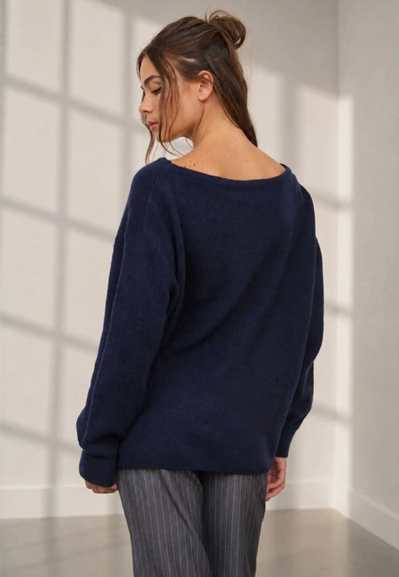 Effortless Oversized Boat Neck Sweater