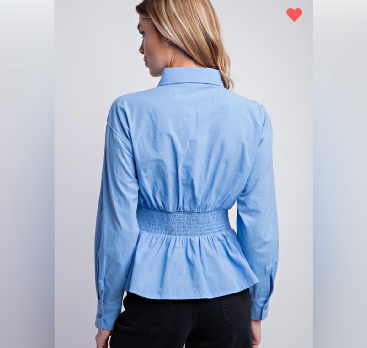 Sweet Heart Cotton poplin blouse