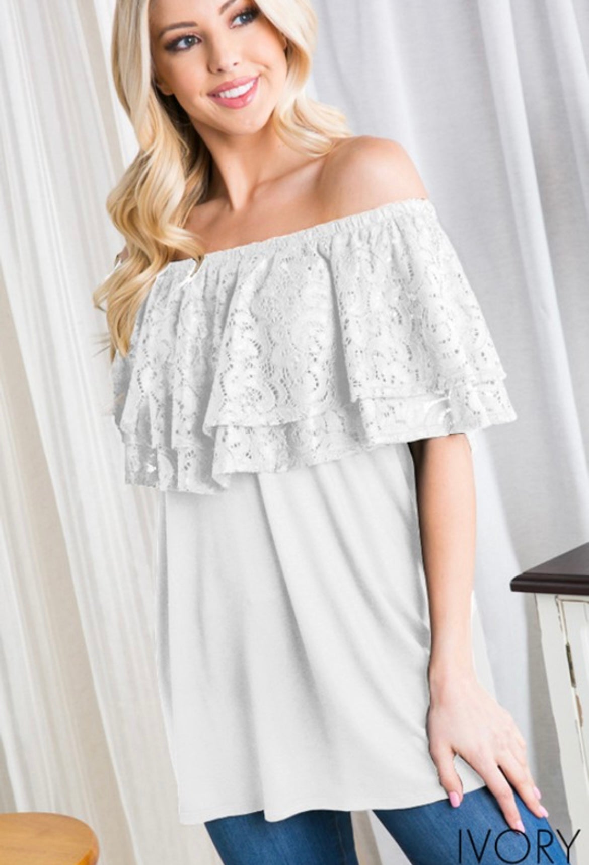 Lacey off the shoulder top