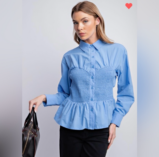 Sweet Heart Cotton poplin blouse