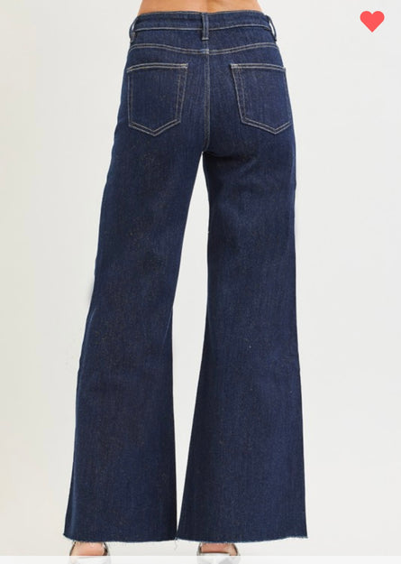 The Column, Gold luxe tummy control palazzo jean