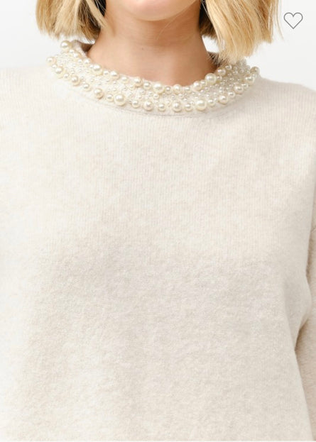 Camille, Pearl embellished sweater
