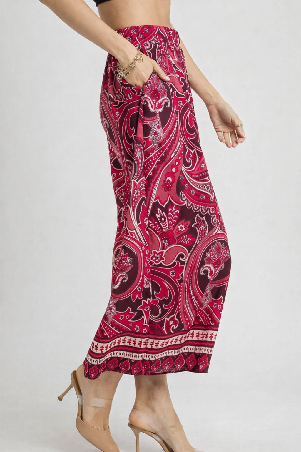 The Scarlet Paisley Palazzo Pants