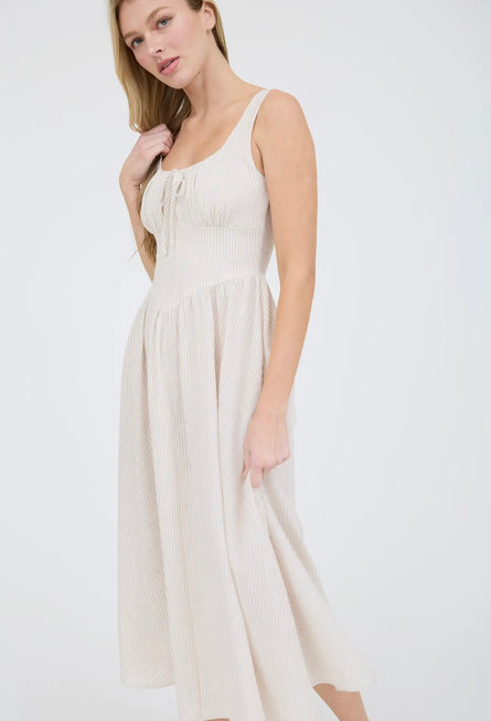 Summer Breeze Corset Midi Dress