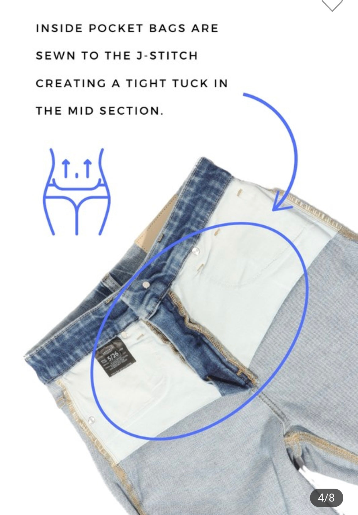 Millie, High rise tummy control wide leg jean