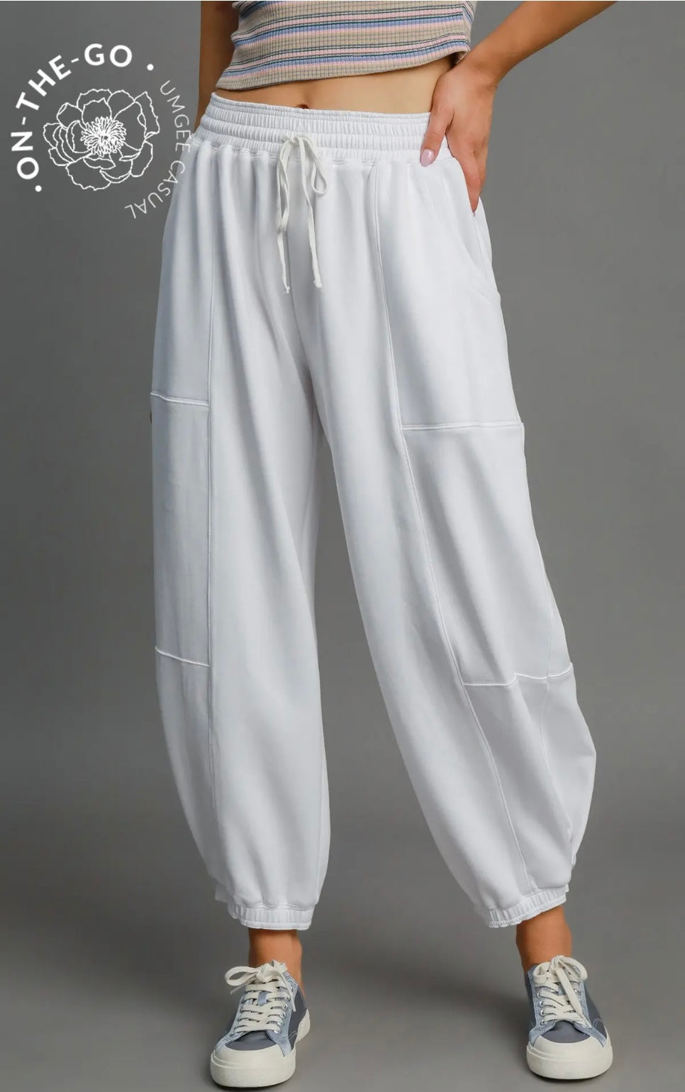 Luxe knit, barrel joggers