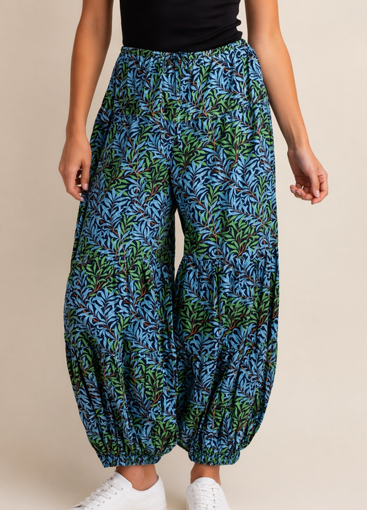 Boho Balloon Harem Pants – Printed Wide Leg Joggers