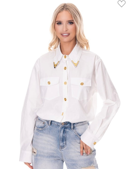 Rive Gauche, Embellished blouse