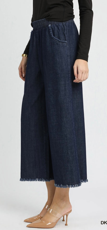 The Easy Days Cropped Wide Leg Denim