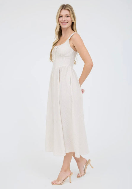 Summer Breeze Corset Midi Dress