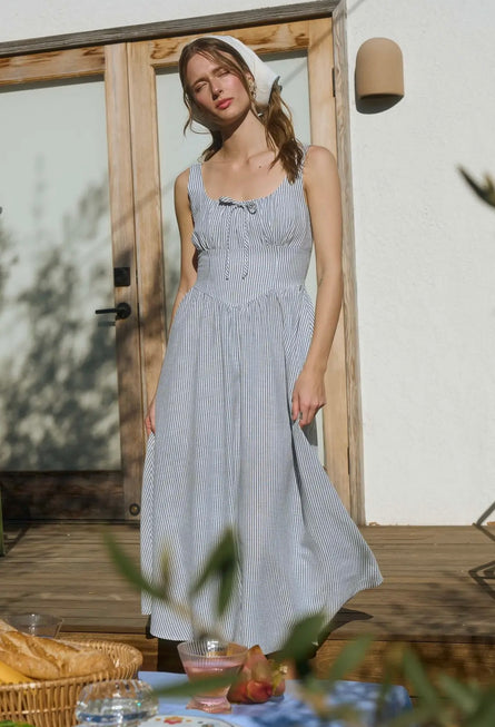 Summer Breeze Corset Midi Dress