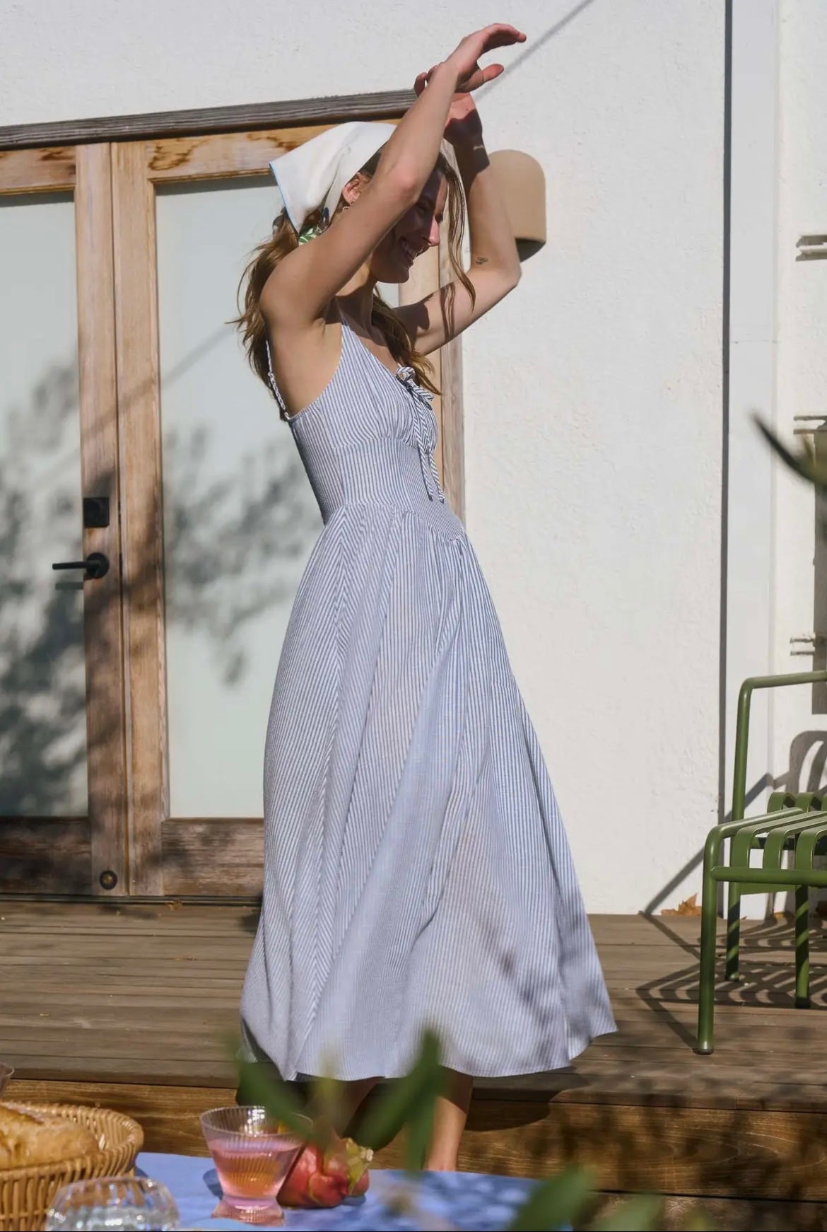 Summer Breeze Corset Midi Dress