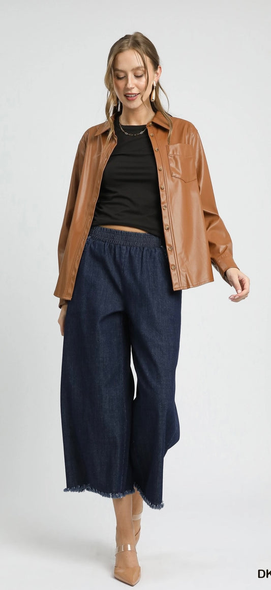 The Easy Days Cropped Wide Leg Denim
