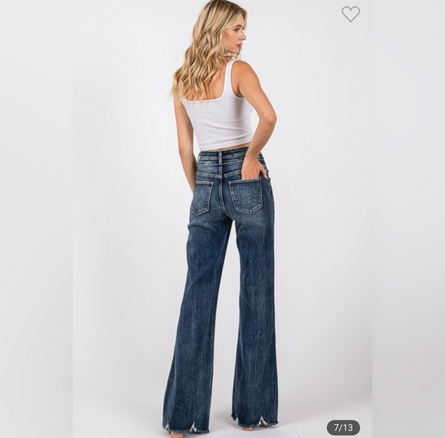 Tessa, wide leg flared jeans