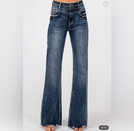 Tessa, wide leg flared jeans