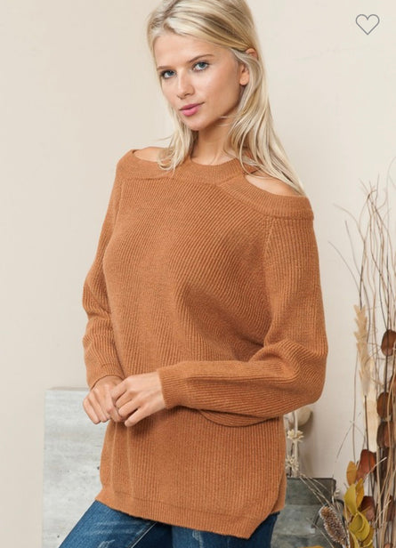 Don’t come for me, cold shoulder sweater