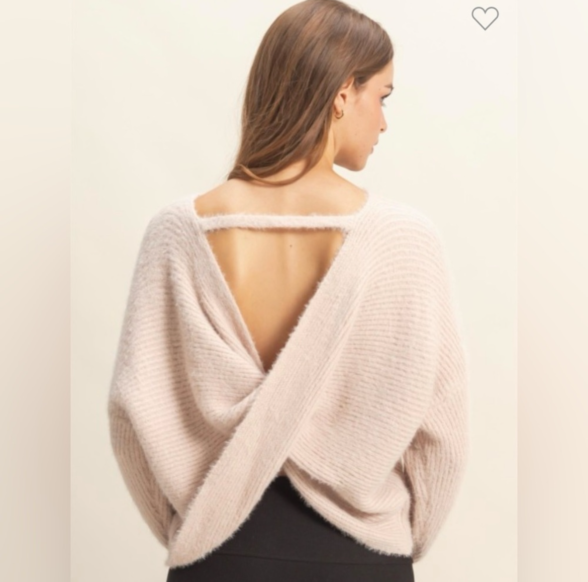 The Allure, twisted open back sweater