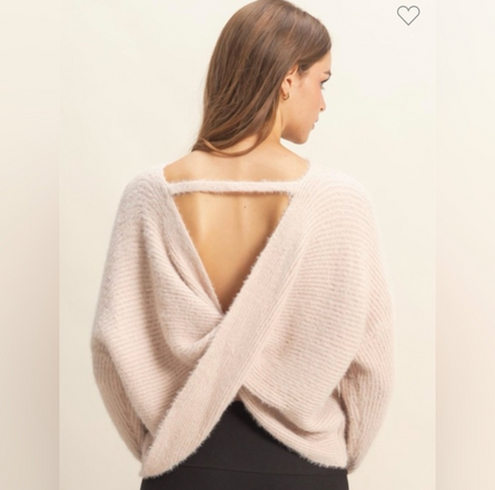 The Allure, twisted open back sweater