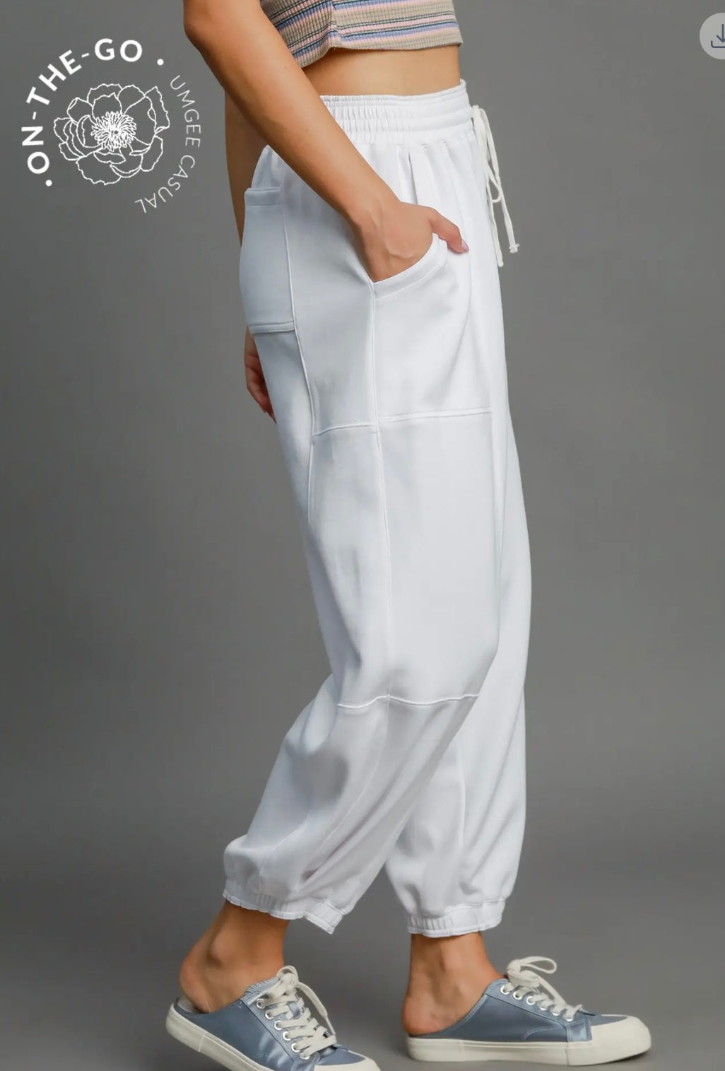 Luxe knit, barrel joggers