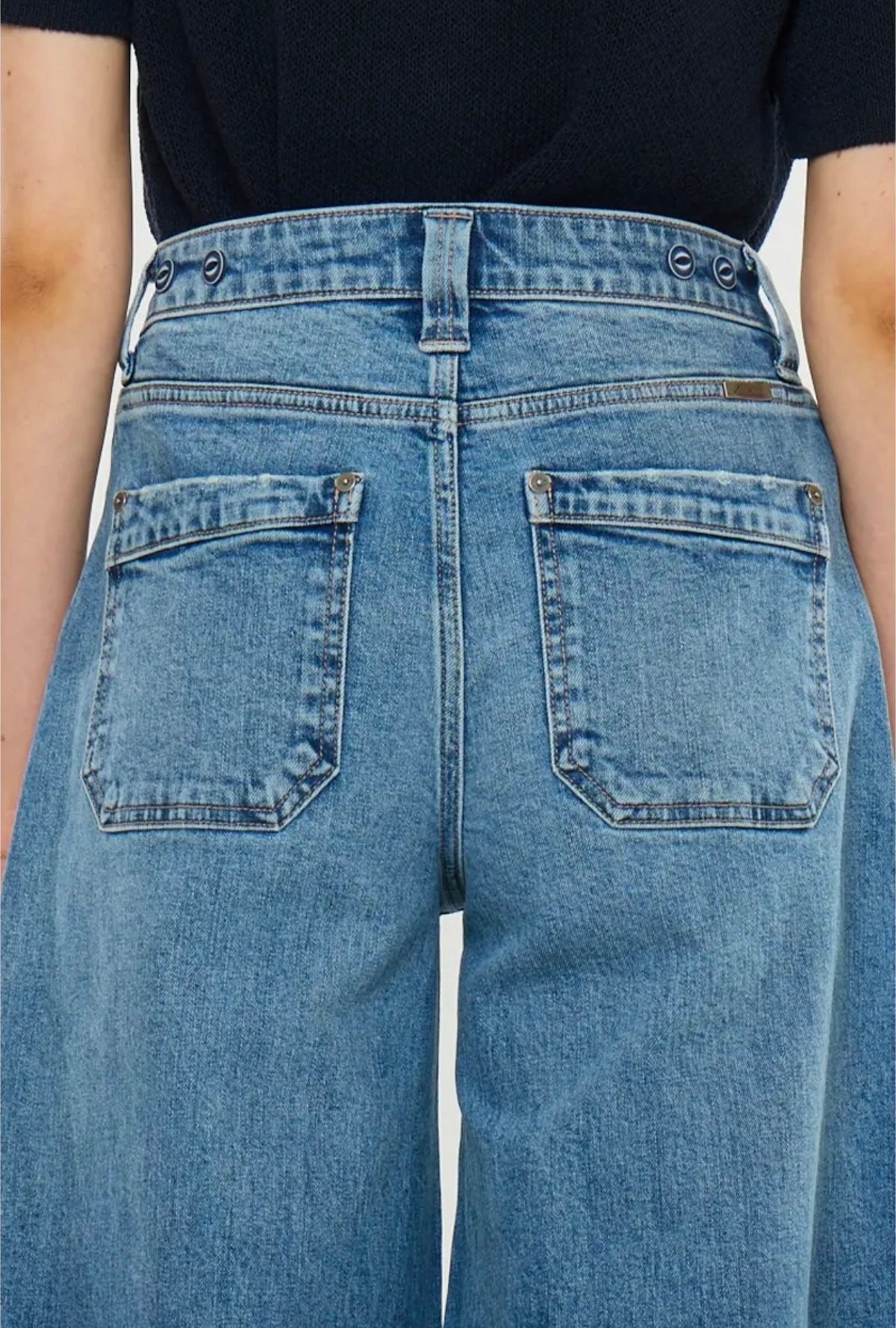 Kancan, High Rise Endless Wide Leg Palazzo Jeans