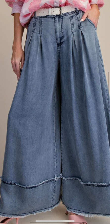 The Monroe Pleated Wide Leg Jean