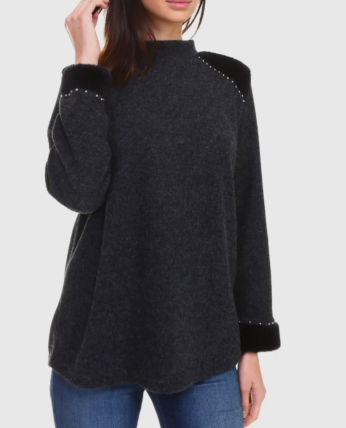 Starlit Stud, embellished sweater