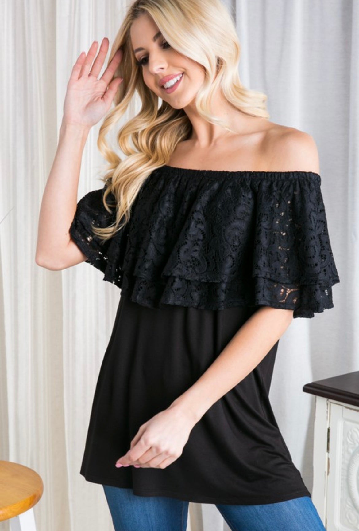 Lacey off the shoulder top