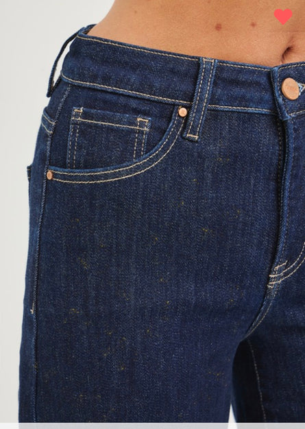 The Column, Gold luxe tummy control palazzo jean