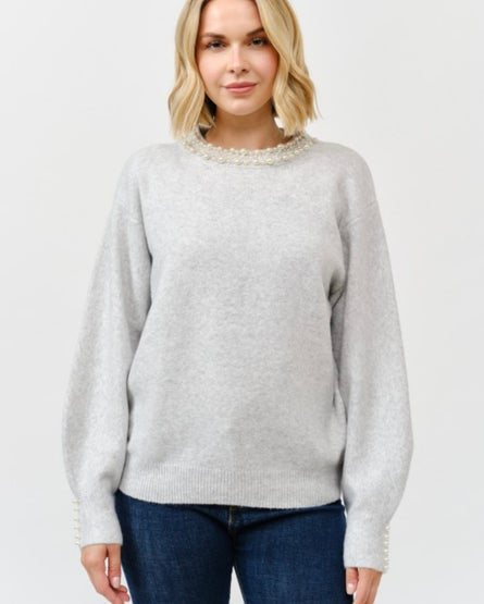 Camille, Pearl embellished sweater