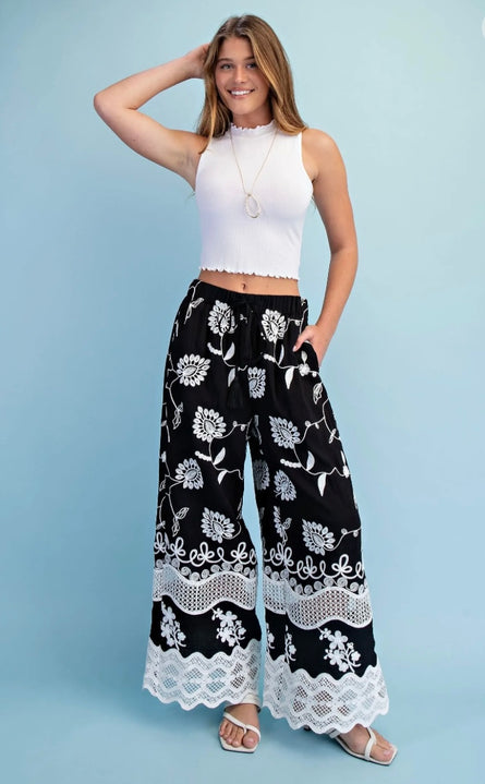 The Capri Bloom Wide Leg Pants
