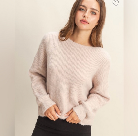 The Allure, twisted open back sweater