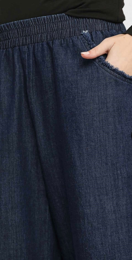 The Easy Days Cropped Wide Leg Denim