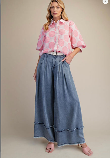 The Monroe Pleated Wide Leg Jean