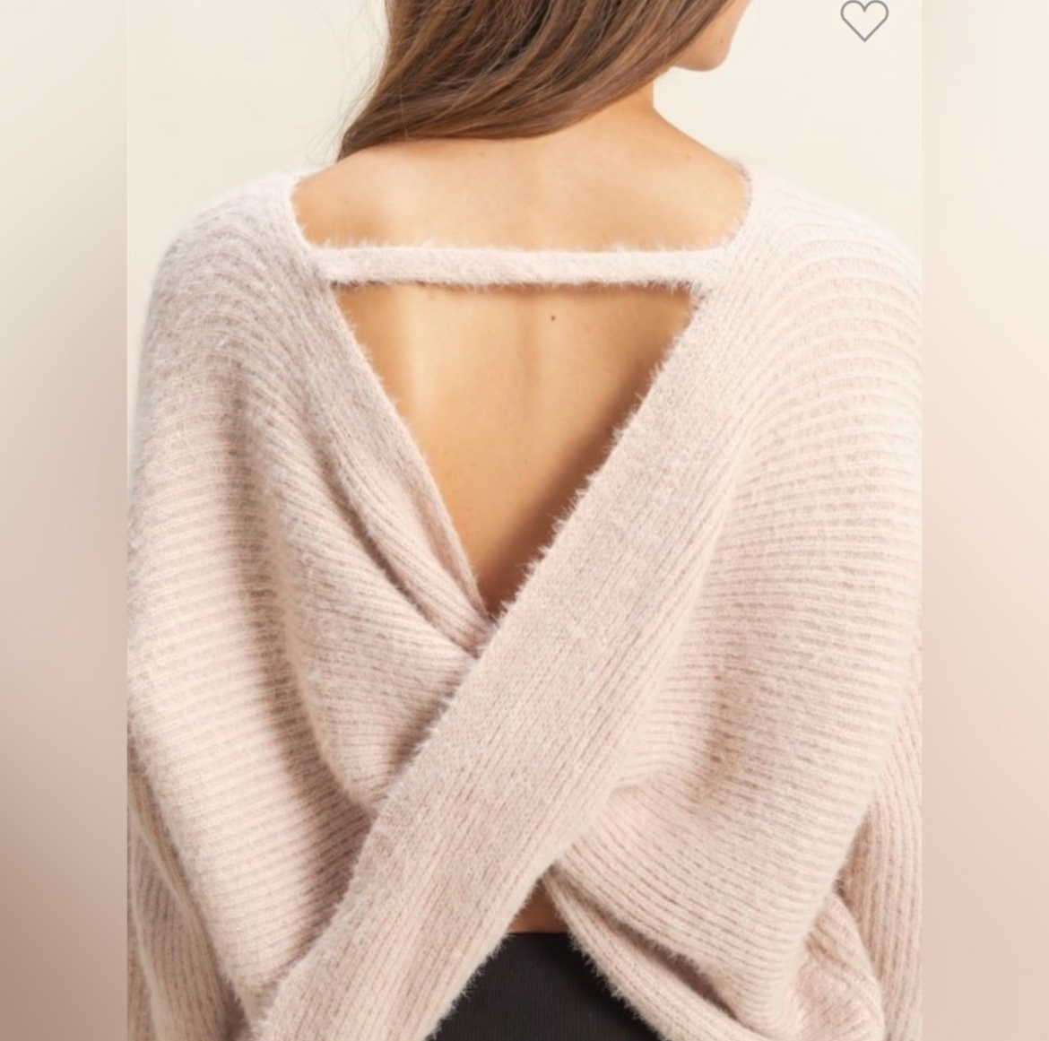 The Allure, twisted open back sweater