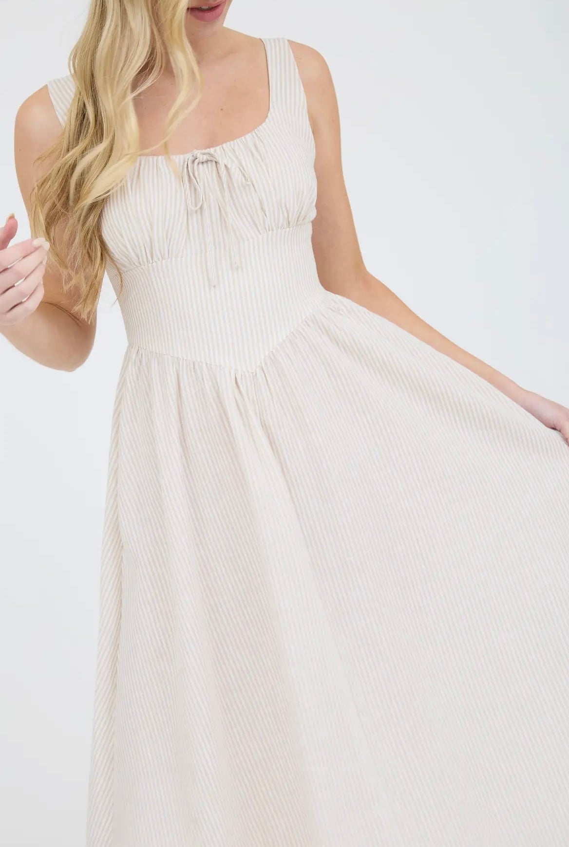 Summer Breeze Corset Midi Dress
