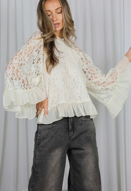 Juliet, Lace Bell Sleeve Blouse