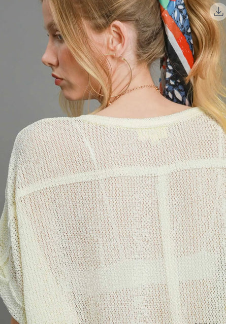 Coastal Breeze Lightweight Knit Poncho Top