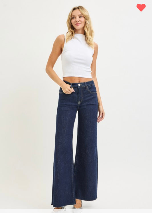 The Column, Gold luxe tummy control palazzo jean