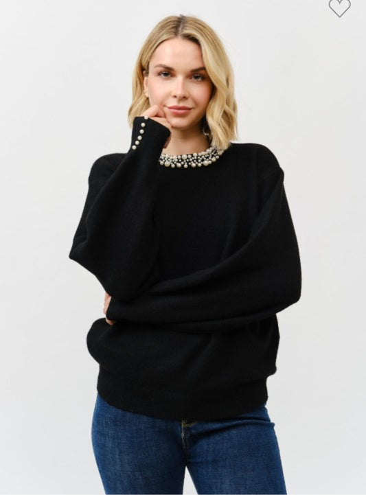 Camille, Pearl embellished sweater