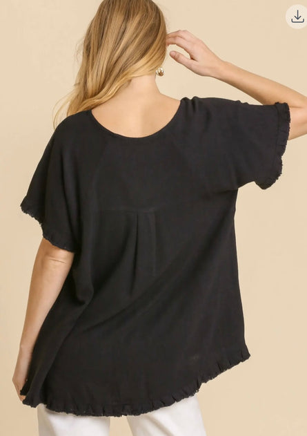 Midnight Breeze Keyhole Blouse