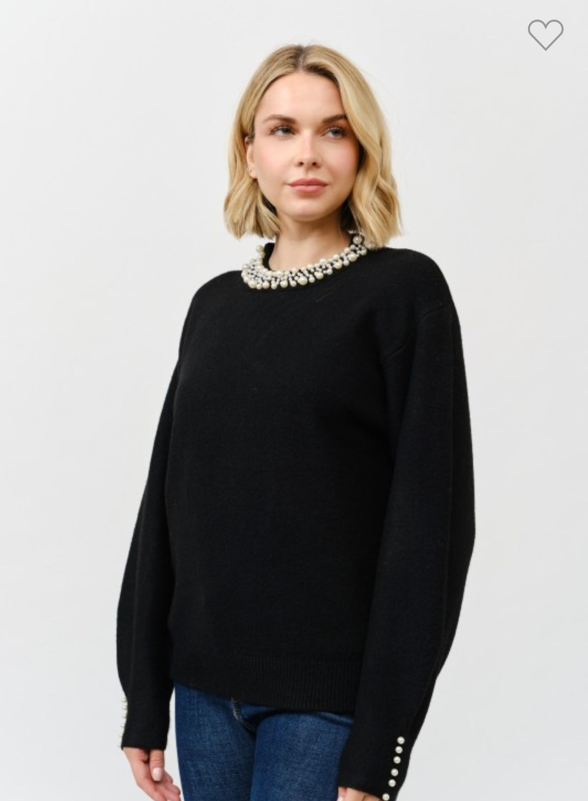 Camille, Pearl embellished sweater