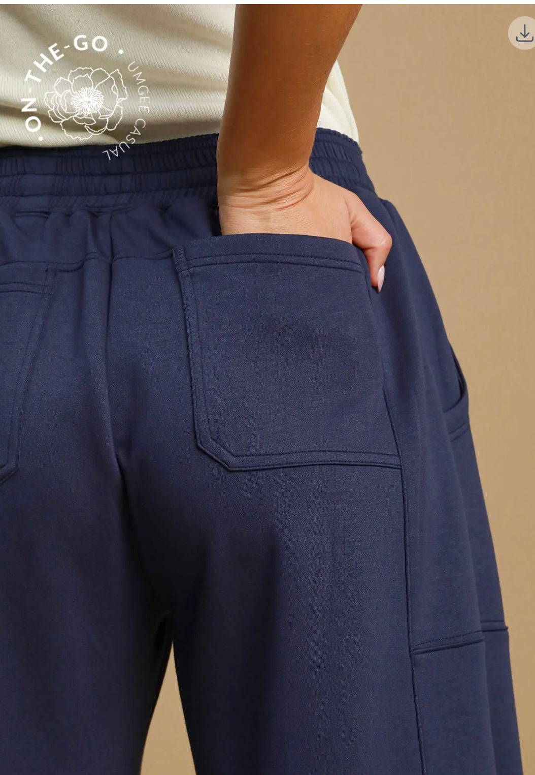 Luxe knit, barrel joggers