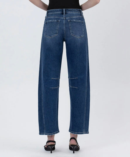 Flying Monkey, High-rise dark wash Barrel Jean